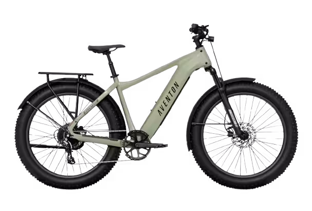 Aventon Aventure 3 step-over electric bike finished in Matcha: side view