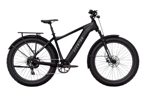 Aventon Aventure 3 step-over electric bike finished in Stealth: side view