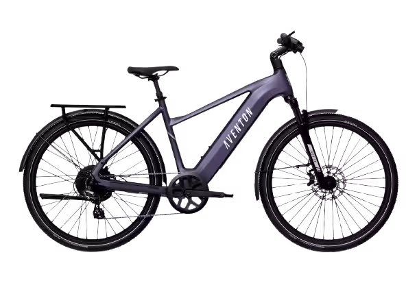 Side view of Aventon Level 3 step over electric bike finished in Aurora