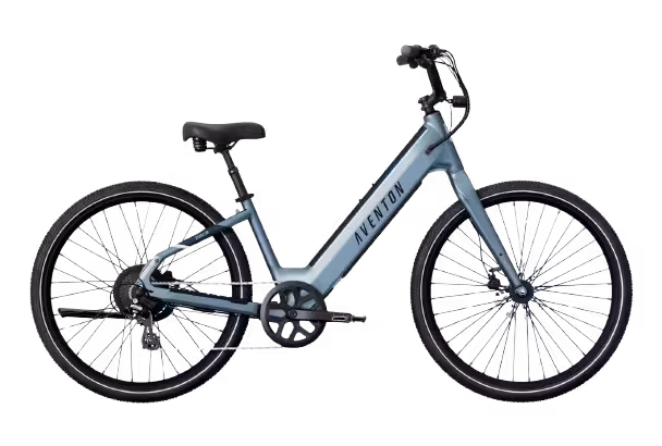 Aventon Pace 4 electric bike finished in Blue Steel: sideview