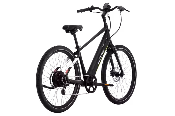 Aventon Pace 500.3 electric bike finished in Black: side-back view