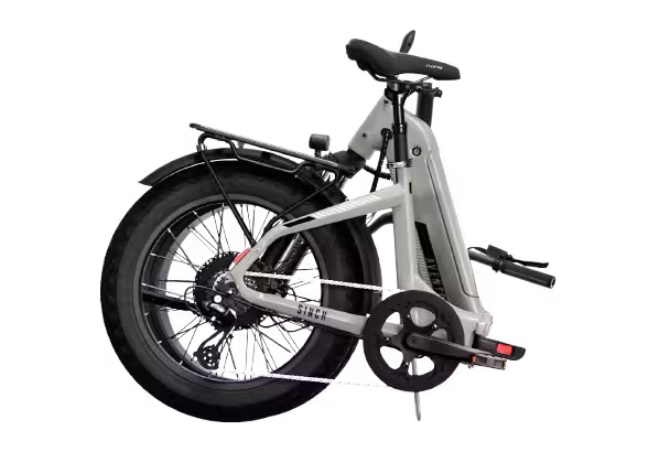 Sinch 2.5 in Sage, Folded view of Aventon Sinch 2.5 Step Through Fat Tire Folding Electric Bike