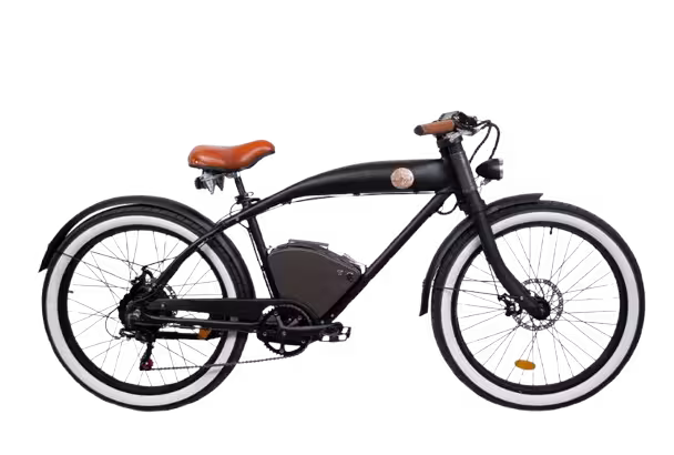 Rayvolt Clubman Electric Bike finished in Matte Black: side view