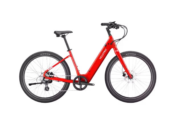 Velotric Breeze 1 Light Step-Thru Commuter finished in Red: side view