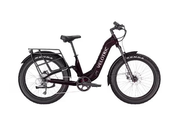 Velotric Summit 1 Hard-Tail Step-Over Semi-Fat Electric Bike finished in Fig: side view