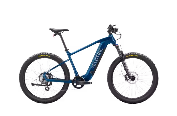 Velotric Summit 1 Hard-Tail Step-Over Semi-Fat Electric Bike finished in Royal Blue: side view